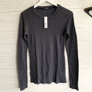 LAmade Grey and Navy Striped Long Sleeve Thermal